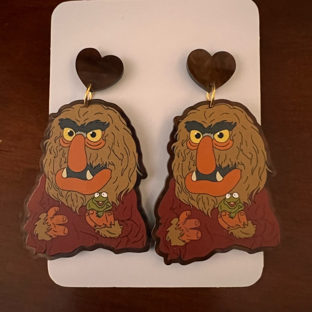 Sweetums and Robin Muppet  Character Earrings set